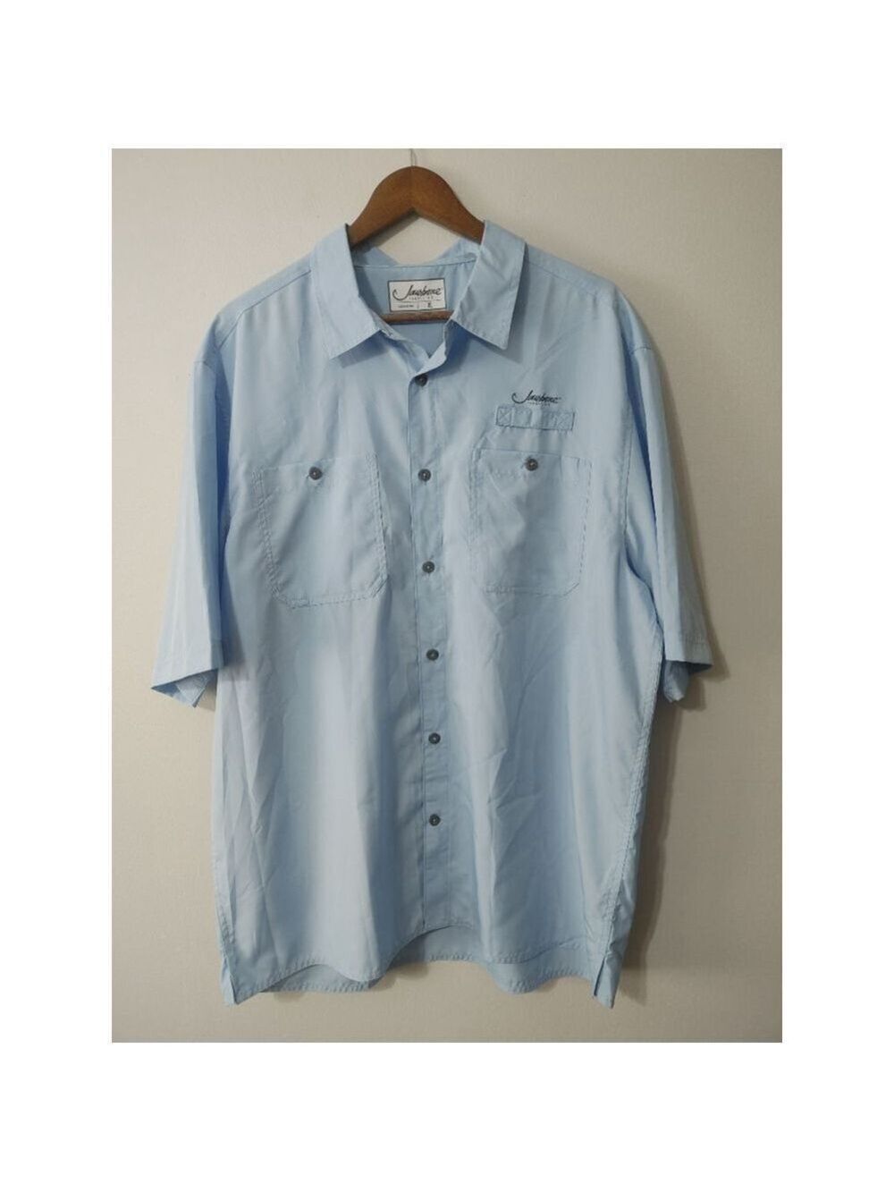 Men's Jawbone Tackle Co. Light Blue Casual Button Down Shirt XL